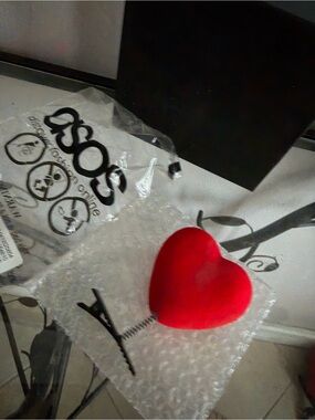 ASOS Red Velvet Heart Hair Clip
